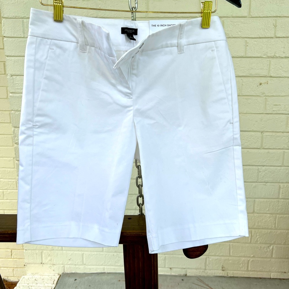 NWT White Cotton Dress Shorts